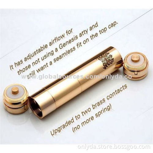 Brass Stainless Steel King Mod, Match with 18350/18490/18650 Battery